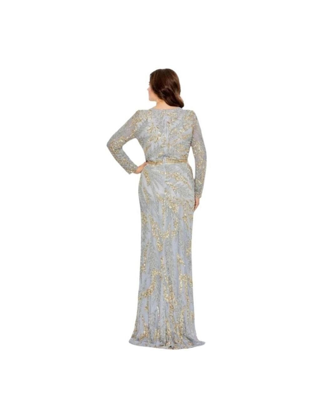 Mac Duggal Gown Size 22W Gray - Picture 3 of 9